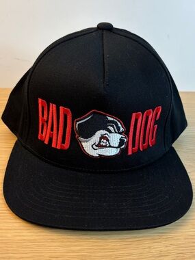 BAD DOG Embroidered Black Snapback Cap NWOT